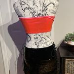 Vintage y2k Colorful Bright Neon Barbie Pop Coastal Coquette Western Corset Crop Bandeau bralette bustier Top Blouse Pink Size M Photo 2