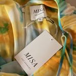 MISA Los Angeles Galeta Sleeveless Maxi Dress in Citron Water Color Size L NWT Photo 9