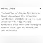 Sorel Nakiska slide Apres slippers gray size 6 Photo 2