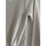 Madewell Ribbed Knit Long Sleeve Knot Front Cropped Top Ivory Size S Photo 3