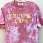 Free People Daydreamer x small pink tiedye California Dream short sleeve tee-TINY DEFECT Photo 3