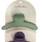 Ettika Revolve Large Flat Weekend Warrior Hair Claw Clips 2 Pack In Purple Green Photo 1