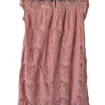 Rebellion NWT Again Mauve Pink Floral Lace Overlay Shift Dress Size Small Photo 1