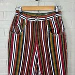 Vintage Christina 100% Cotton Multi Color Striped High Rise Denim Jeans Size 6 Photo 3