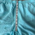 Fresh Produce Light Blue Aqua Turquoise Cropped Capri Pants cotton linen L Photo 4