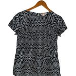 Brooks Brothers Red Fleece Silk Top Size 6 Blue Quiet Luxury Short Sleeve Career Photo 0