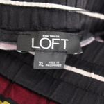 Loft Striped Straight Leg Satin Ankle Pants Drawstring Pockets Elastic Waist XL Photo 5