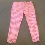 Gap  skinny mini pink windowpane khakis Photo 0