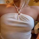 Princess Polly  White Halter Tank Top Photo 2