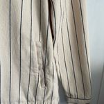 River Island  Cream and Black Striped Bomber Jacket Photo 4