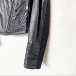 Halogen Black Leather Moto Jacket Size Small Photo 2