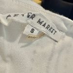 After Market White and Blue Plunge Neck Backless Mini Dress Size Small Photo 6