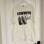 Brand New Women's Delta Apparel White Cowboys Girl T Photo 5