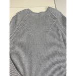 Vince  Women's Gray Cotton‎ Ribbed Knit Raglan Long Sleeve Sweater Large Photo 10