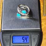 Sleeping Beauty Turquoise Sterling Silver Bypass Ring Size 7 Photo 8