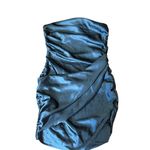 LIONESS NWT  Love Lane Strapless Ruched Black Mini Dress Size Small Urban Chic Photo 3