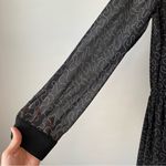 Club Monaco  Quanni Drawstring Waist Long Sleeve Dress Black 8 Photo 4