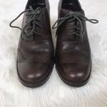 Chadwick's VINTAGE‎ Y2K Brown Leather WIngtip Loafer High Chunky Heel Lace Up Size 6.5 Photo 2