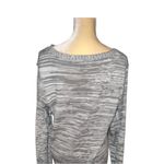 Ashley Stewart  peekaboo sleeved flared hem gray sweater! Photo 3
