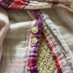 American Eagle  Boyfriend Fit Flannel Plaid Button Down Oversized Shirt XS VEUC Photo 7