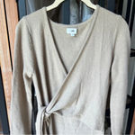 LPA Sweater mini wrap dress Sean long sleeve oatmeal beige neutral revolve Photo 5