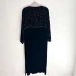 Vintage Kiko Black Velvet Floral Burnout Maxi Dress Witchy Whimsigoth Large Photo 5