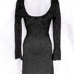 White House | Black Market WHBM Black Shimmer Sexy Fitted Sweater Dress XS Excellent Condition Photo 0