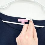 Lilly Pulitzer  Dress Women Size Large Midi Navy Blue Long Sleeve Wide Neck Photo 2