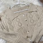 Brown Knitted Cardigan Tan Photo 4