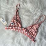 Ris-k Barbiecore Bikini Top Plaid Pink Size Medium NWT Photo 1