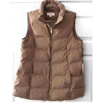 Laundry by Shelli Segal tan puffer vest Photo 7