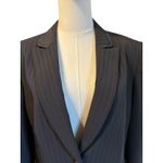 Tahari Arthur S. Levine Blazer Pin Black Striped SZ 14 Lined Contrasting Trim Photo 2