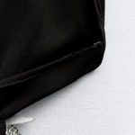 ZARA NWT black Jewel Bow Cut Out mini Dress size L Photo 7