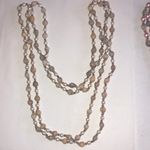 Lot of 2 Vintage Pink Faux Pearl and Gray Shell Beaded Boho Necklaces Photo 2