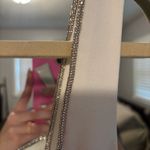 Lulus Timeless poise white rhinestone square neck backless maxi dress M NWT!!!! Photo 3