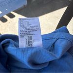 American Eagle  Button Front Short Puff Sleeve Top in Blue Size XS NWT Photo 5