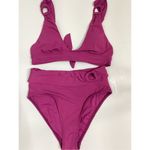 Robin Piccone New.  fuchsia high waist bikini. XS. Retails $210 Photo 8