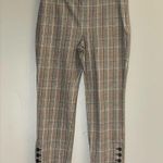 Talbots Chatham Button Hem Ankle MacIntosh Plaid Straight Leg Officecore Pants Photo 3
