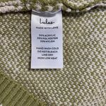 Lulus Lulu’s Skirt Olive Green/Ivory Plaid Sweater Mini Skirt Size Small Photo 7