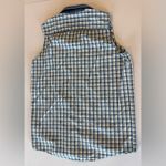 Arizona Jeans VINTAGE ARIZONA Sleeveless Collared Blue‎ Gingham Button Down Top 100% Cotton L Photo 2