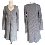 J.Jill  DRESS Small Gingham Knit Side-Snap Dress Long Sleeve Photo 1