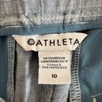 Athleta  Cabo Linen 4” Shorts in Chambray Blue Pull-On Travel Size 10 Photo 5