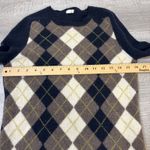 J.Crew  Lambswool Argyle Sweater Women’s Small Navy Tan Preppy Y2K Photo 3