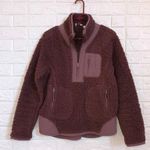 Zella Women's Purple Pink Mix It Up Faux Shearling Half Zip Pullover Size M Photo 1