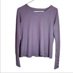Chaser  Lilac Purple Thermal Knit Long Sleeve Button Cuff T-Shirt S Photo 1