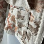 Coldwater Creek  Linen Blazer Oatmeal Beige Orange Brown Jacket Petite Size 10 Photo 11