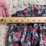 ASTR THE LABEL Black Pink Floral Mesh Ruched V Neck Long Sleeve Mini Dress M Size M Photo 6