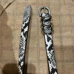 Rag and Bone Baby Spire Snakeskin Hip Belt with Triple Silver Rings Sz L Photo 5