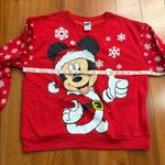 Disney  Mickey Mouse Light Up Ugly Sweater Christmas Sweatshirt Size L Photo 7
