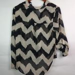 Almost Famous  S Tan Black Sheer Top Photo 3